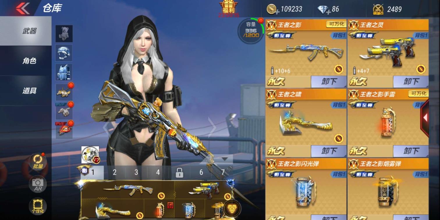 六王者 影至尊套 毁灭套 火麒麟套 黑武士手雷套