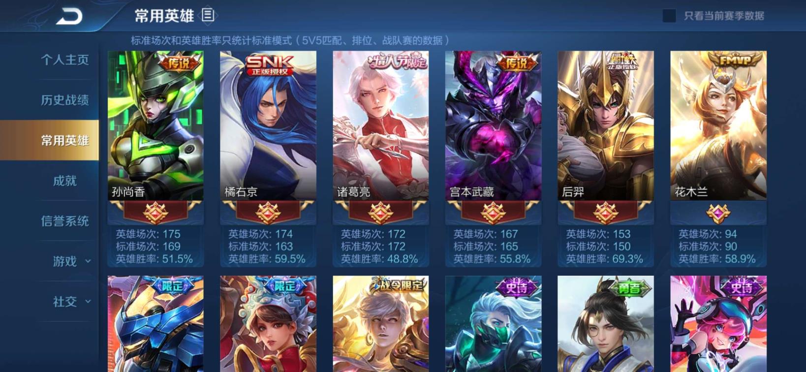 租号乐 【风间】贵族V8丨160皮肤丨全息碎影丨凤求凰丨至尊