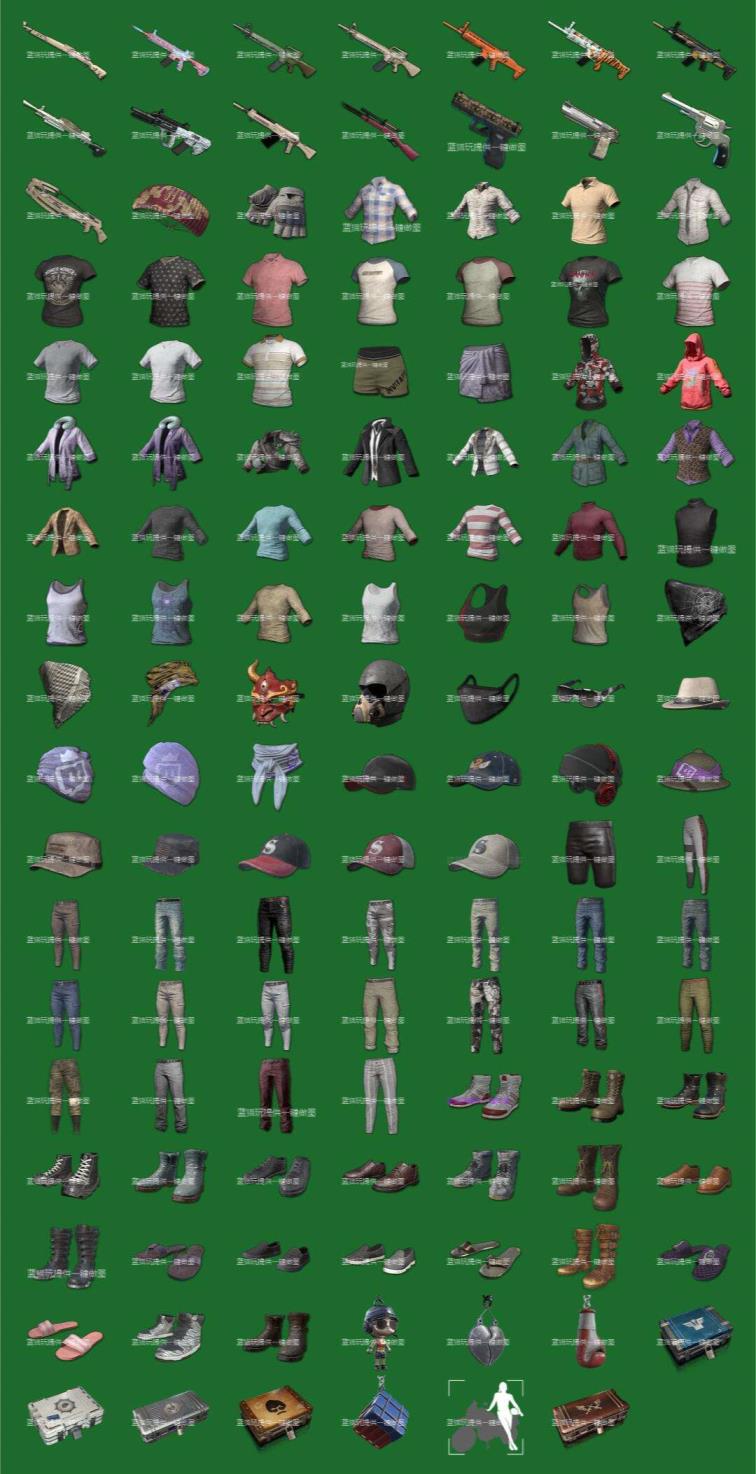 pubg租号包 【蹦迪】浴袍套 丛林套 三周年 少女M4 +100皮肤