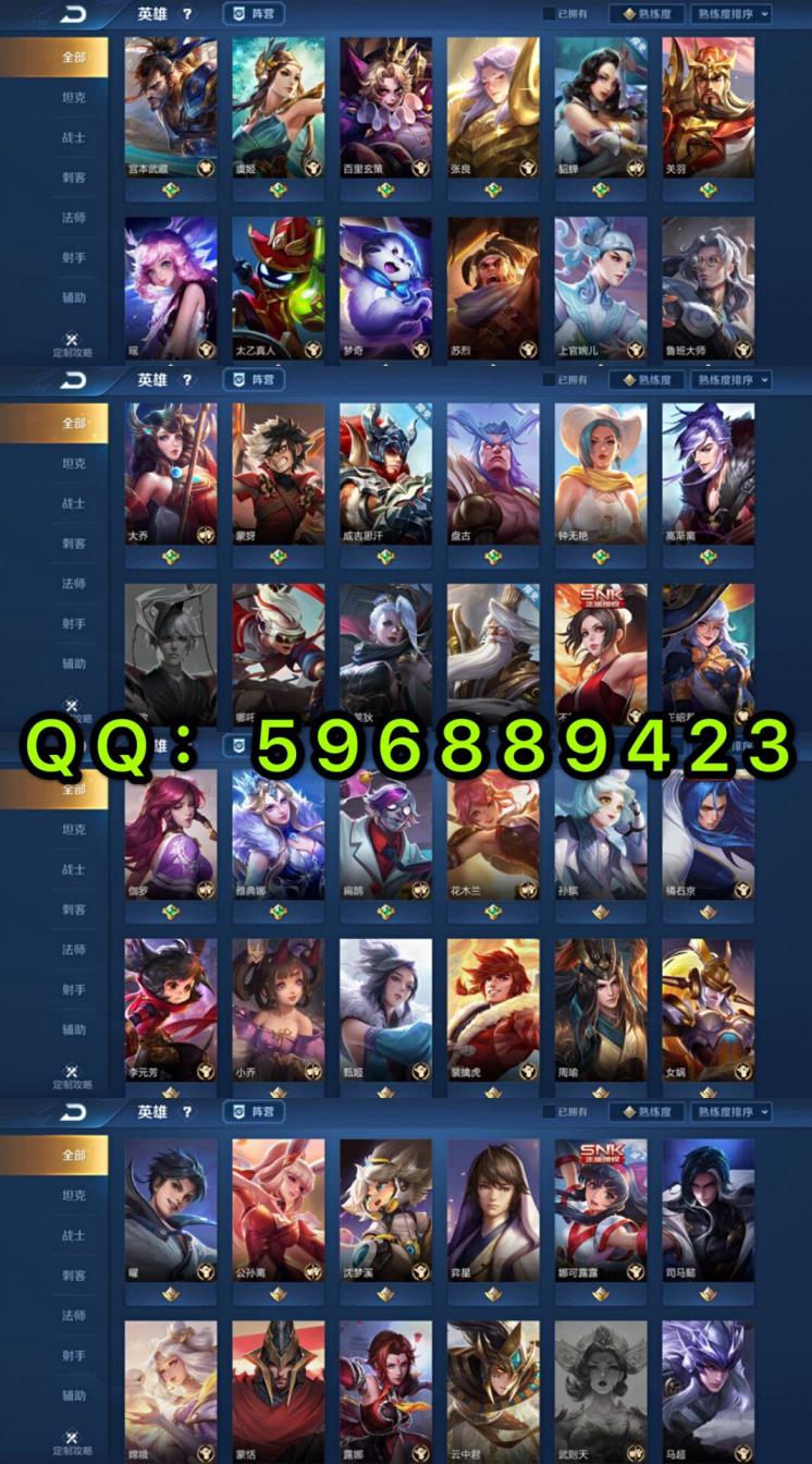ｕ租号江 V8♥铭文齐全♥全息碎影♥杀手不太冷♥天魔缭乱♥飞衡