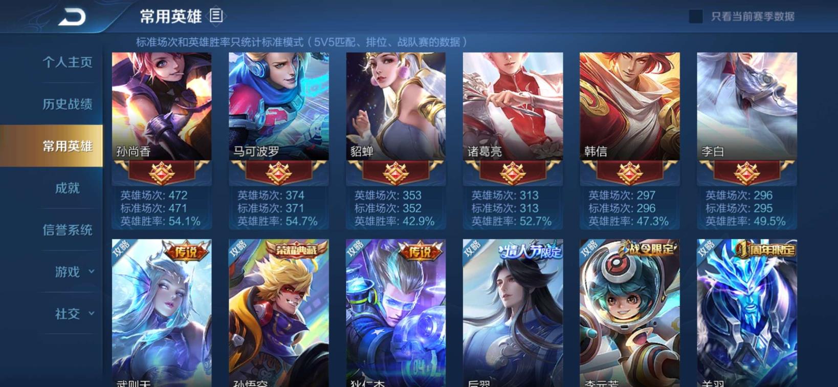 哪个租号网站比较正规 五虎将全部已秒 290皮六荣耀典藏 五虎将全皮 猪年