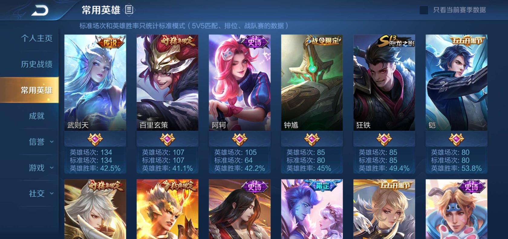 游戏租号平台 238皮虎魄❤️猴子全皮❤️幽冥火凤求凰武则天海洋之
