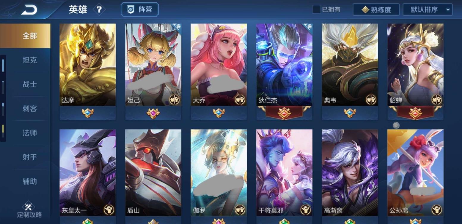 《小航》租号 294皮肤一区❤️虎魄神魔真爱❤️杀手大秦神瑜❤️全