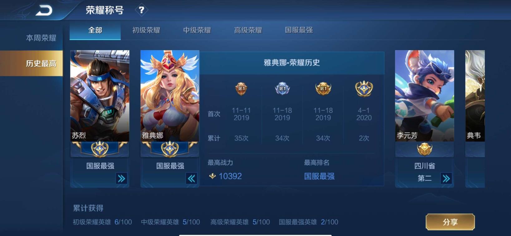 梦幻西游淘宝租号 可排位，省级第1苏烈，高胜率金牌李元芳带双史诗皮肤，