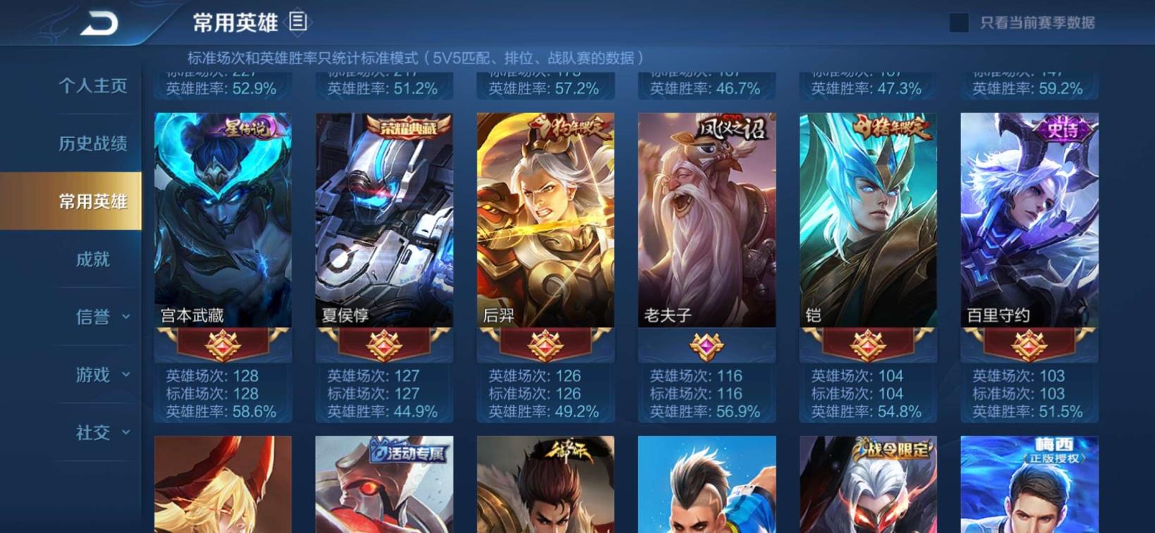 租号稳的平台 贵8⃣ 英雄2⃣5⃣1⃣皮肤，荣耀水晶号！5⃣猪年限