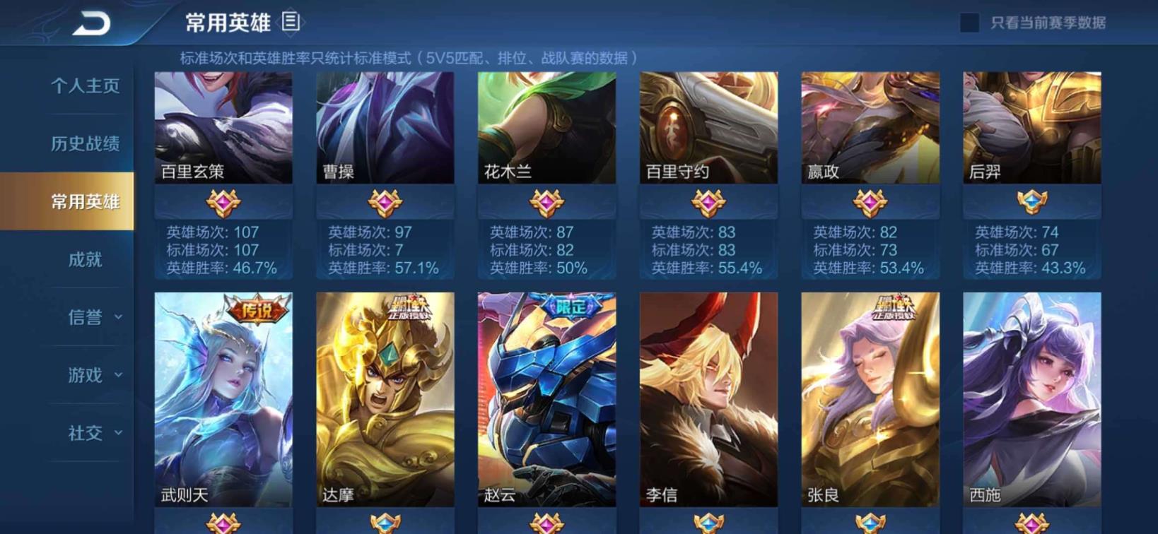 塞尔号租号 V8极品7赛季王者☔231皮肤☔充值两三万☔白虎志☔