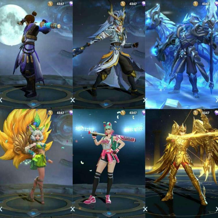 检查账号历史或者租号 3⃣️水晶213皮肤 至尊宝⚡大秦宣太后⚡星空⚡海洋